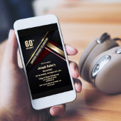 サプライズ60th金ゴールド型バースデーパーティー 招待状