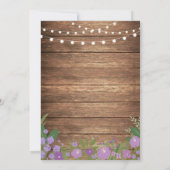 サプライズ60th & Any Age Birthday Partyウッド招待状 招待状 (裏面)