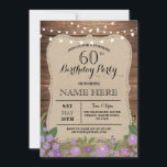 サプライズ60th & Any Age Birthday Partyウッド招待状 招待状<br><div class="desc">ヴィンテージ素朴ウッドデザイン。どんな歳の誕生日にも最適。単にあなたのパーティーに合わせて文字を変更。背面プリントを含む。</div>