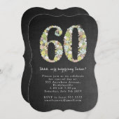 サプライズ60th Number 60バースデーパーティー招待状 招待状 (正面/裏面)