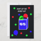 サプライズ65th誕生日パーティー招待秘密 招待状 (正面)