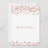 サプライズ70歳の誕生日パーティー ローズゴールド フォイル 招待状 (裏面)