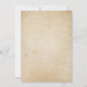 サプライズ70歳の誕生日　ラスティック ヴィンテージ レトロ 招待状 (裏面)