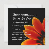 サプライズ70歳誕生パーティーオレンジフラワーW062 招待状 (裏面)