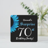 サプライズ70歳誕生日パーティー　ひまわり A01B 招待状 (スタンド正面)