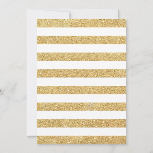 サプライズ70誕生日-金ゴールドホワイトピンク 招待状 (裏面)