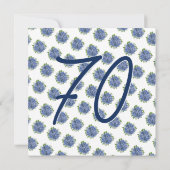 サプライズ70thバースデーパーティー青紫陽花 招待状 (裏面)