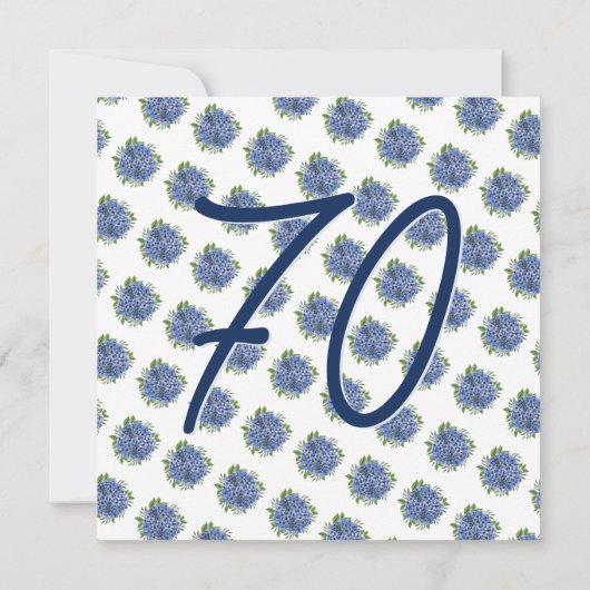 サプライズ70thバースデーパーティー青紫陽花 招待状 (裏面)