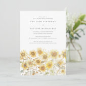 サプライズ70thバースデーパーティーBoho Summer Sunflower 招待状 (スタンド正面)