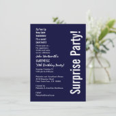 サプライズ70th誕生日バジェットミッドナイトホワイトV06 招待状 (スタンド正面)