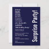 サプライズ70th誕生日バジェットミッドナイトホワイトV06 招待状 (正面)