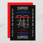 サプライズ70th誕生日パーティーへの招待70 招待状 (正面/裏面)