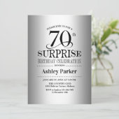 サプライズ70th誕生日パーティー – シルバー 招待状 (スタンド正面)