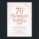 サプライズ70th誕生日パーティー – バラ金ゴールド&ホワイト 招待状<br><div class="desc">誕生日パーティーの招待状70日。白エレガント色のデザインとグリッターのフェイクバラ金ゴールド。スクリプトスタイリッシュのフォントと紙吹雪の機能。メッセージもしメッセージはカスタム年齢。</div>