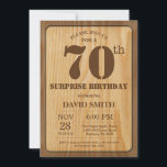 サプライズ70th誕生日招待状ウッド 招待状<br><div class="desc">木目素朴の背景を持つ70番目の誕生日素朴招待状を驚かせます。ヴィンテージレトロ国。大人の誕生日。男女誕生日Kids BoyまたはGarl Lady 10代の Teenage Bday招待状。13日15日18日21日21日30日40日50日70日80日90日100日。年齢に関係なく。さらにカスタマイズするには、「クリック カスタマイズ   」ボタンをクリックし、デザインツールを使用してこのテンプレートを変更してください。</div>