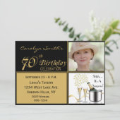 サプライズ70th Birthday Partyフォト招待状 招待状 (スタンド正面)