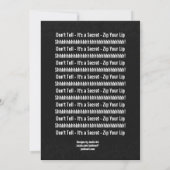 サプライズ75歳誕生日 黒 白 赤 v2 招待状 (裏面)