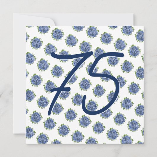 サプライズ75thバースデーパーティー青あじさい 招待状 (裏面)