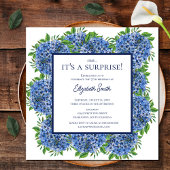 サプライズ75thバースデーパーティー青あじさい 招待状