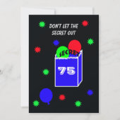 サプライズ75th誕生日パーティー招待シークレット 招待状 (正面)