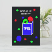 サプライズ75th誕生日パーティー招待シークレット 招待状 (スタンド正面)