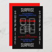 サプライズ80歳の誕生日パーティー招待状80 招待状 (正面/裏面)