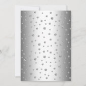 サプライズ80歳の誕生日パーティー - シルバー 招待状 (裏面)