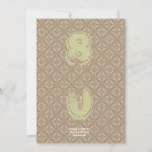 サプライズ80歳の誕生日 現代の縦の数字 招待状 (裏面)