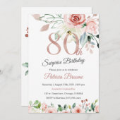 サプライズ80誕生日for Women 招待状 (正面/裏面)