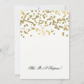 サプライズ80thバースデーパーティーゴールドフォイル紙吹雪 招待状 (裏面)