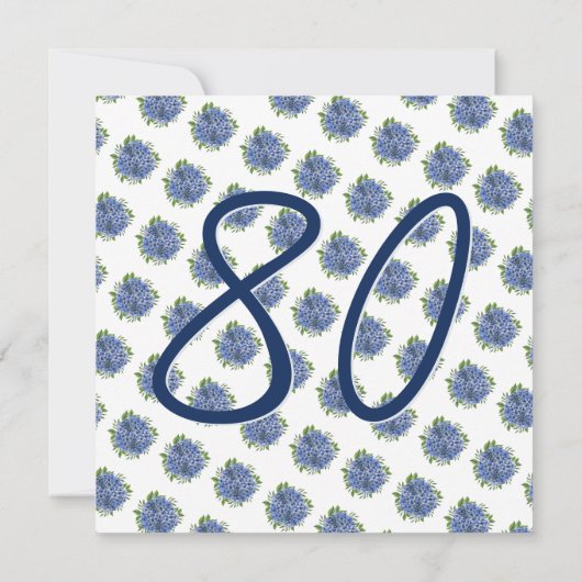 サプライズ80thバースデーパーティー青紫陽花 招待状 (裏面)