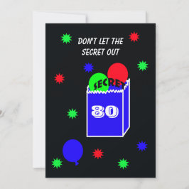 サプライズ80th誕生日パーティー招待秘密 招待状