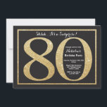サプライズ80th誕生日招待状金ゴールドグリッター 招待状<br><div class="desc">サプライズ80th誕生日招待状。黒と金ゴールドのグリッター誕生日パーティー招待状とChalkboard背景。サプライズ誕生日。大人誕生日。男性または女性の日バッシュパーティー。さらにカスタマイクリックズを行う場合はカスタマイズ、「IT」ボタンをクリックし、このテンプレートを変更するために当社のデザインツールを使用する。</div>