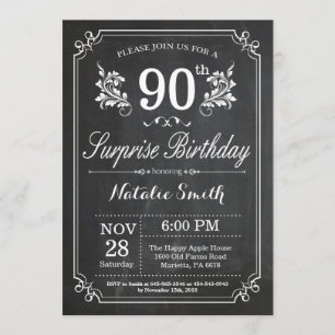 サプライズ90誕生日招待状 招待状