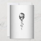 サプライズ90誕生日白黒バルーンパーティー 招待状 (裏面)