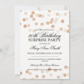 サプライズ90誕生日銅箔グリッター灯 招待状 (正面)