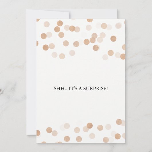 サプライズ90誕生日銅箔グリッター灯 招待状 (裏面)