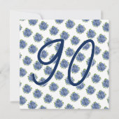 サプライズ90thバースデーパーティー青紫陽花 招待状 (裏面)