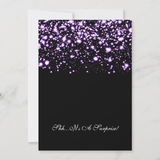 サプライズ90th誕生日パーティパープルミッドナイトグラム 招待状 (裏面)