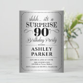 サプライズ90th誕生日パーティー – シルバー 招待状 (スタンド正面)