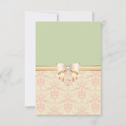 サプライズ90th誕生日パーティー | ダマスクダイヤモンドボウ 招待状 (裏面)