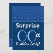 サプライズ·アニー·イヤー·誕生日·ブルー·ダイヤモンドVer 2 G31 招待状 (正面/裏面)