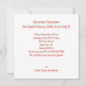 サプライズ！ウサギの誕生日、ハーの誕生日 招待状 (裏面)