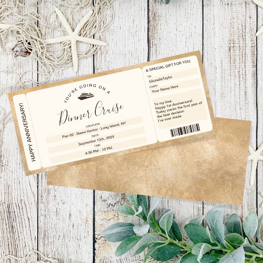 サプライズ クーポン 搭乗券 乗船券 クルーズ 夕食 招待状