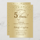 サプライズ・ゴールデン5周年記念パーティー 招待状 (正面/裏面)