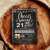 サプライズ＋チア＋ビール 21歳の誕生日パーティーの招待状 招待状