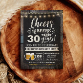 サプライズ＋チア＋ビール 30歳の誕生日パーティーの招待状 招待状