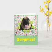 サプライズ!ドイツの羊飼い誕生日グリーティングカード カード (黄色い花)