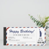 サプライズ ニューヨアーク旅行 搭乗券 旅行チケット 招待状 (スタンド正面)