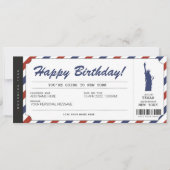 サプライズ ニューヨーク旅行 航空券 招待状 (正面)